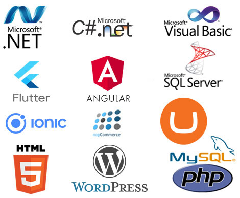 Microsoft .NET, ASP.NET, MVC, C#.NET, VB.NET, SQL Server, Silverlight, nopCommerce, Umbraco, PHP, MySql, WordPress, HTML5, Responsive Website Design, AJAX