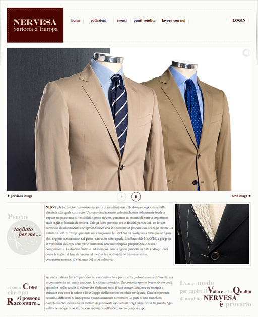 Marketing website showcasing textile &amp; clothing related products with multilingual support