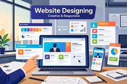 We offer creative website designing service at affordable rate. Our professional web design service includes responsive website designing, web templates design, PSD to HTML conversion, corporate logo design, brand identity and also website redesigning & maintenance.